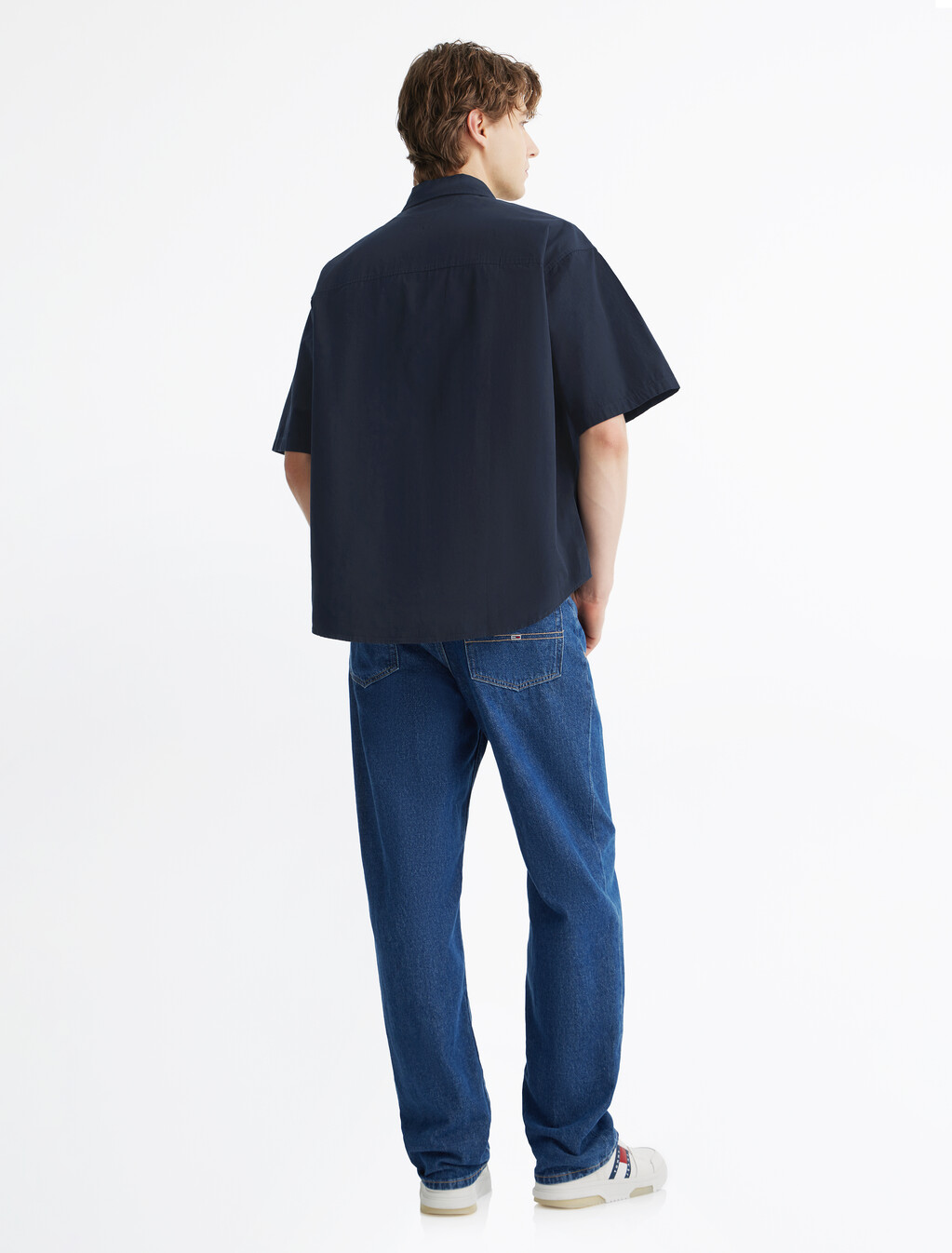 Poplin Overshirt, Dark Night Navy, hi-res