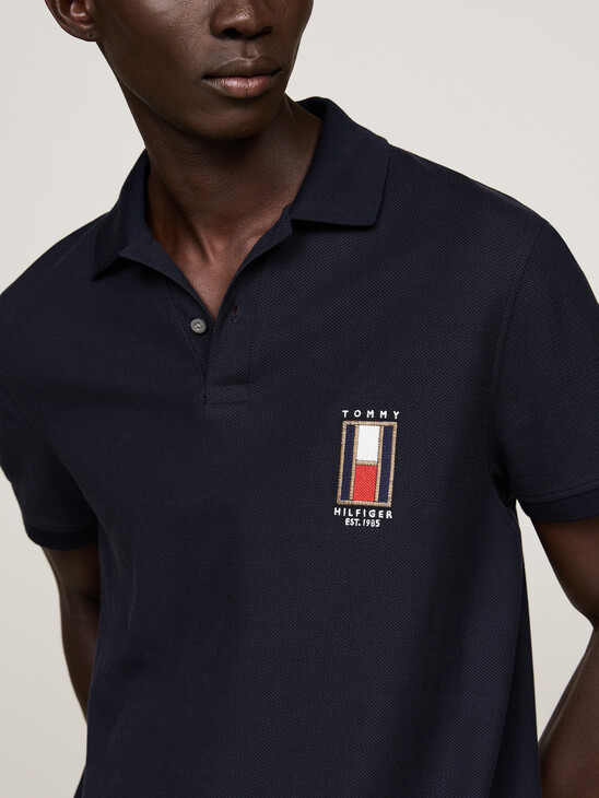 Regular Vertical Flag Polo Shirt