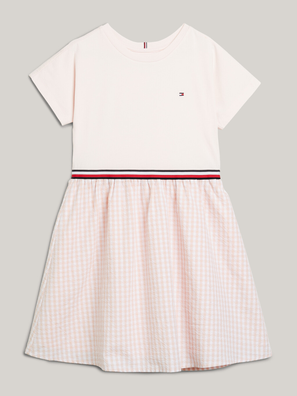 Gingham Relaxed Dress, Whimsy Pink Check, hi-res