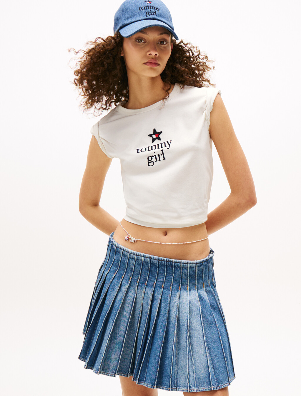 Tommy Girl 印花圖案標準版型 T 恤, Ecru, hi-res