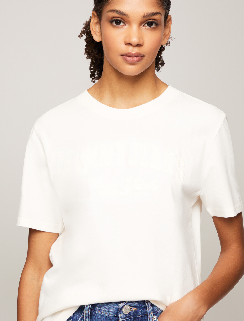 Relaxed Varsity T-Shirt, Ancient White, hi-res