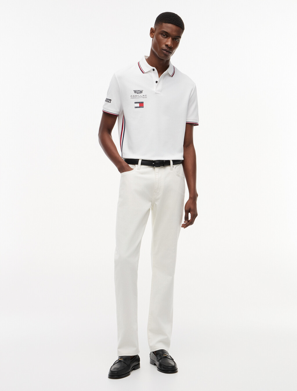 TH x Cadillac Formula 1&reg; 車隊復刻版 Polo 衫, White, hi-res