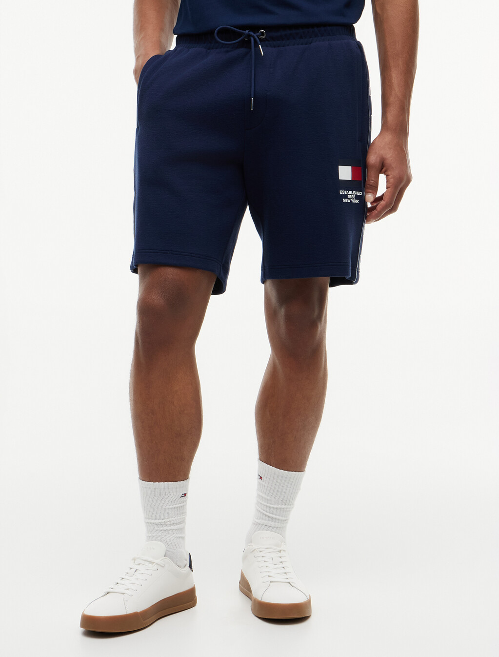 Pique Interlock Sweat Shorts, Carbon Navy, hi-res