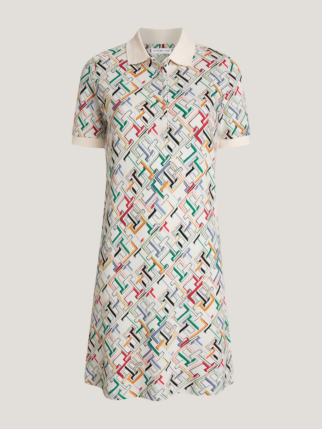 TH Monogram Polo Dress, Th Multi Monogram/ Calico, hi-res