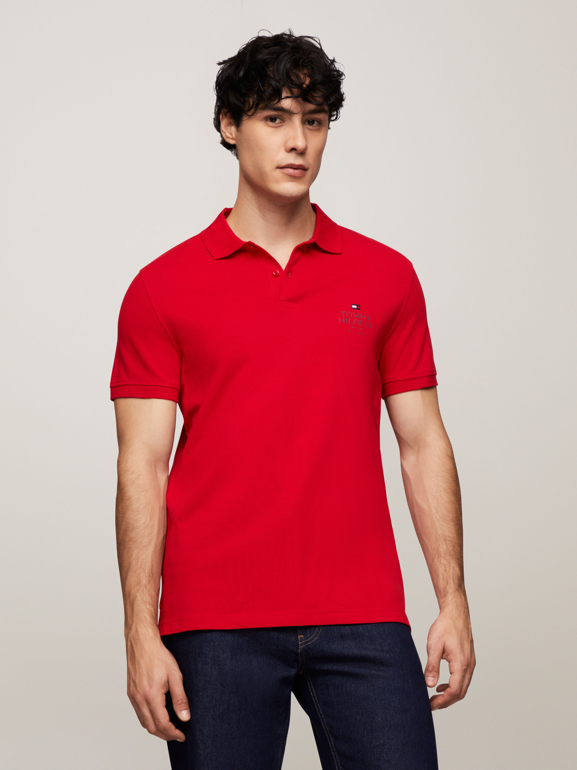 Tommy hilfiger red polo shirt 2025