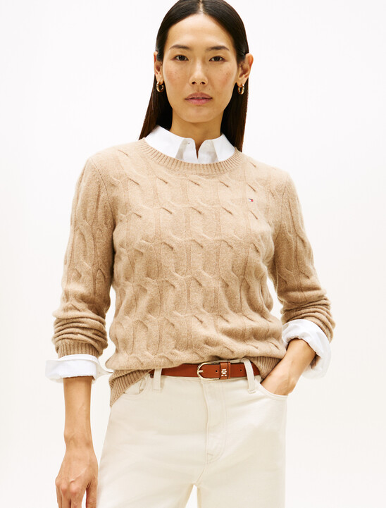 Pure Wool Cable Knit Jumper