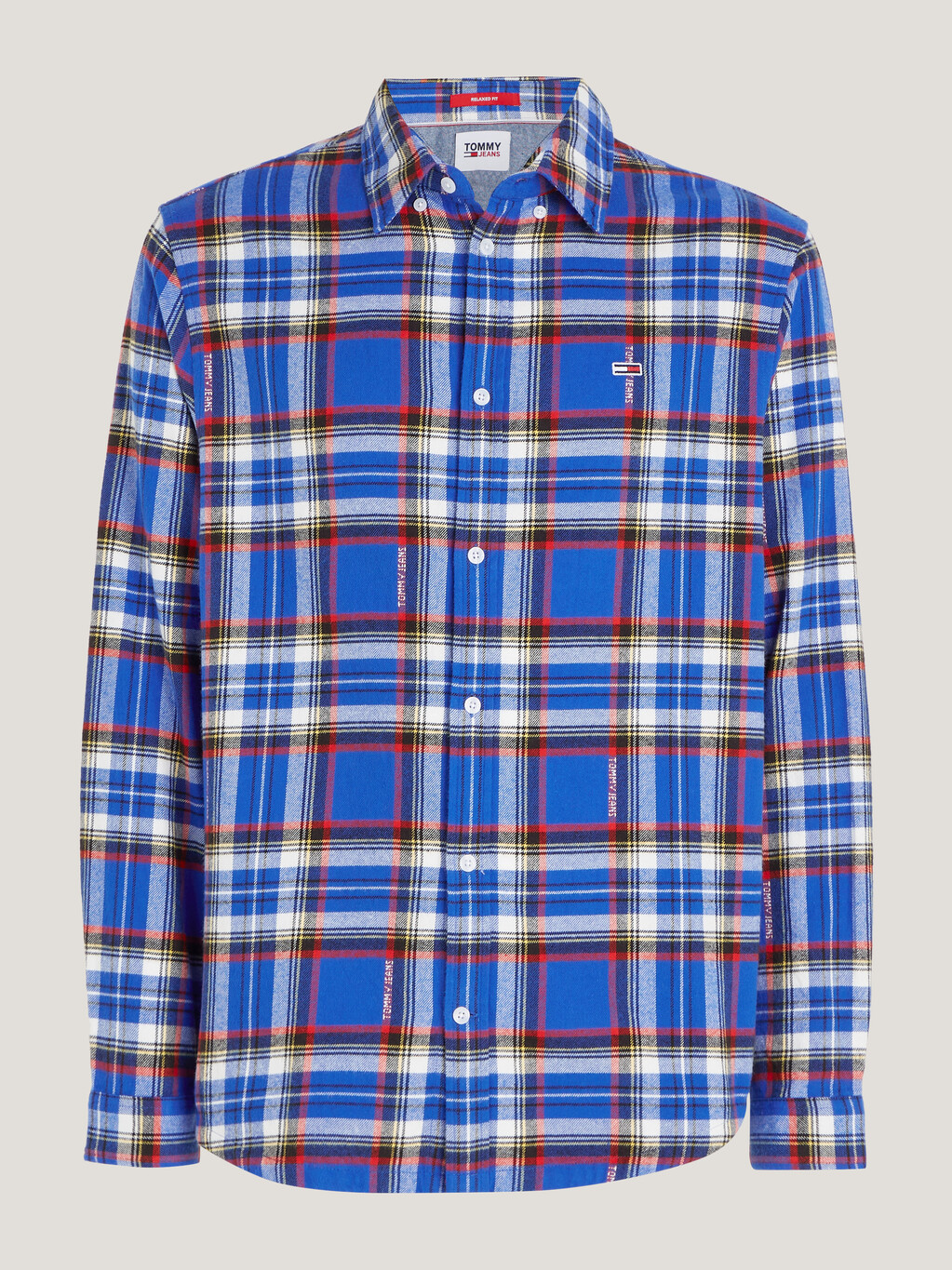 Tartan Check Relaxed Oversized Fit Shirt, Ultra Blue Check, hi-res