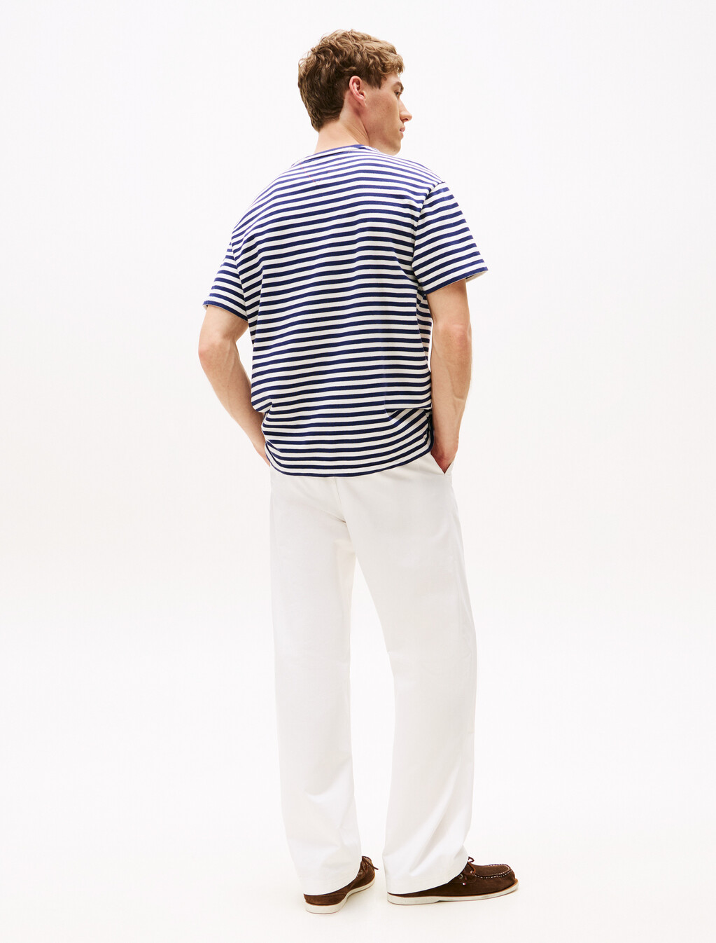 Hilfiger Sailing Breton Stripe Relaxed T-Shirt, Yale Navy Stripe, hi-res