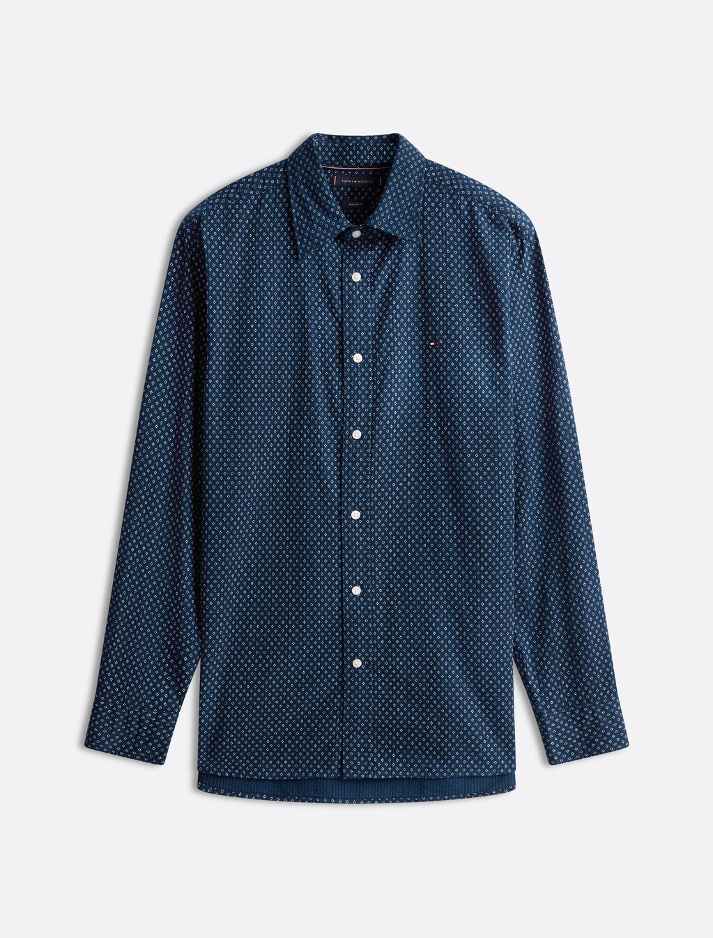 Micro Print Seersucker Shirt, Night Sky, hi-res