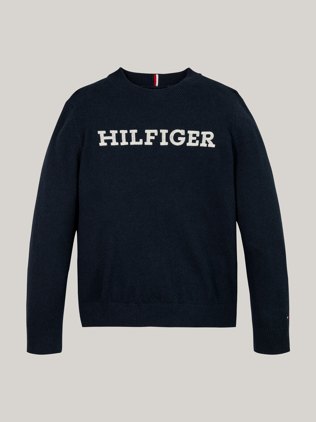 Hilfiger Monotype Crew Neck Jumper, Desert Sky, hi-res