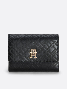 TH Monogram 三摺式銀包, Black, hi-res