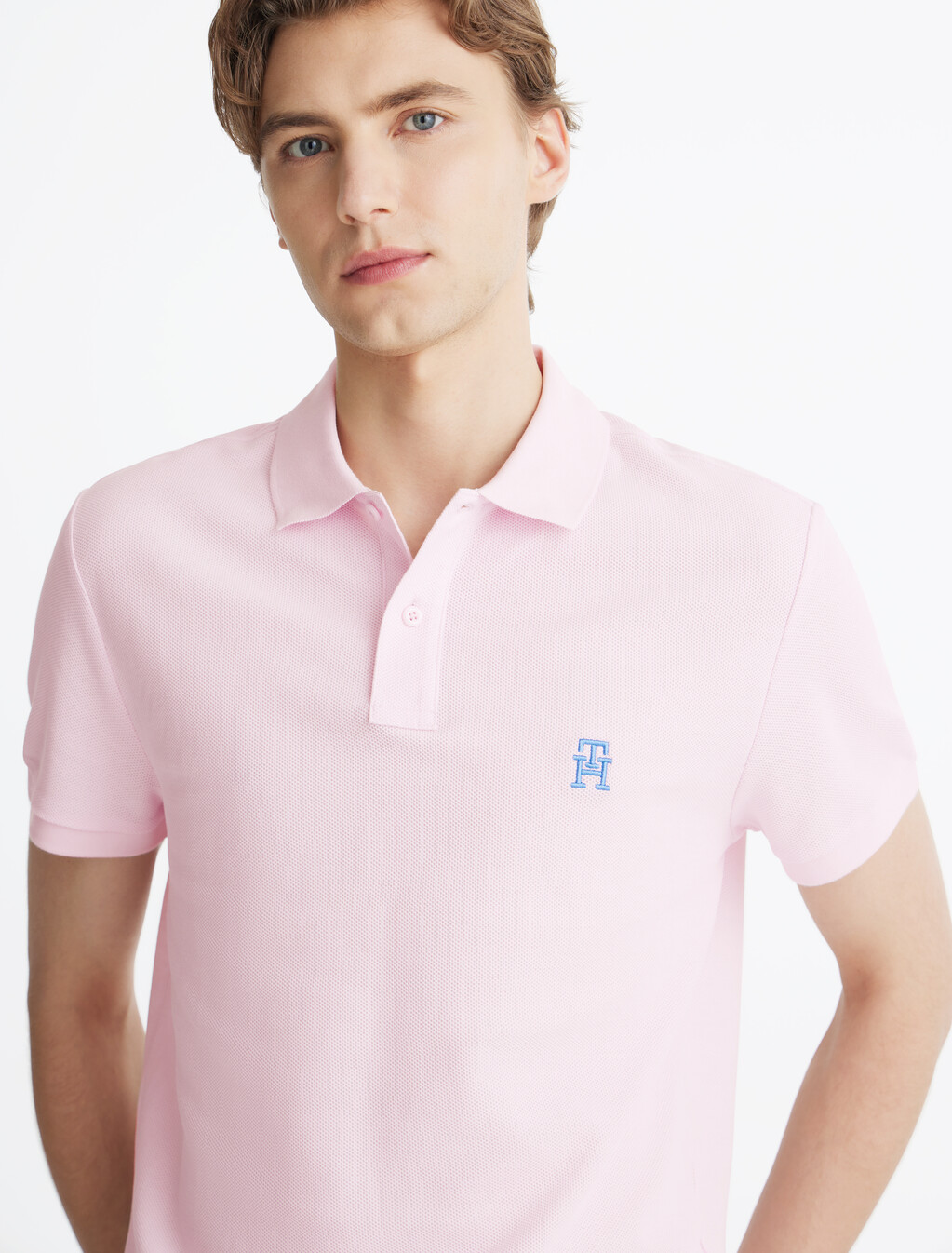 Monogram Logo Regular Polo, Light Pink, hi-res