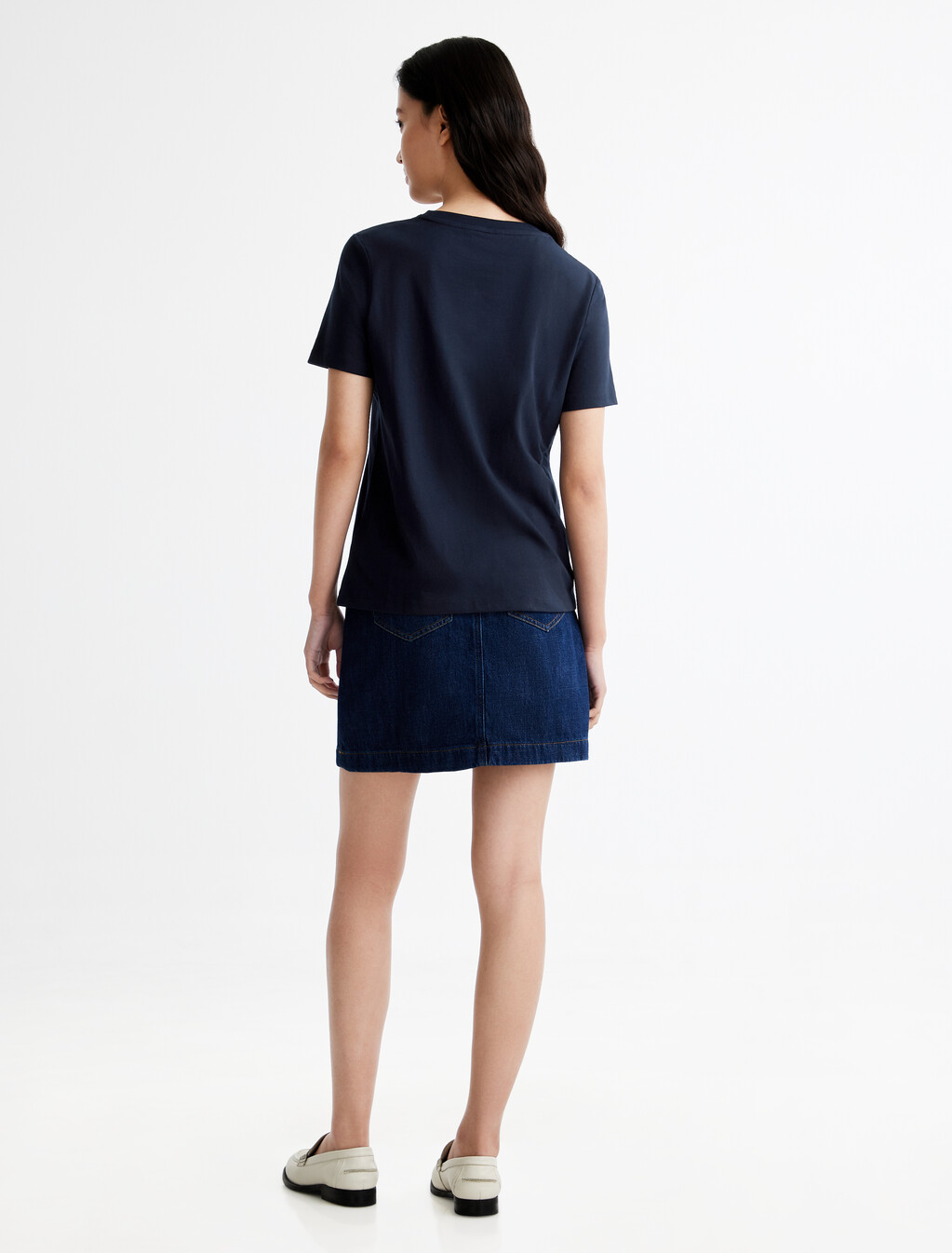 Script Logo T-Shirt, Dark Night Navy, hi-res