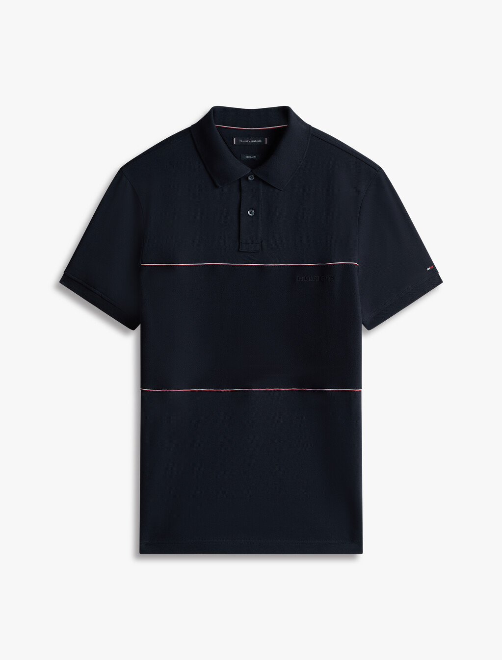 Global Stripe 條紋拼色 Polo 衫, Desert Sky, hi-res