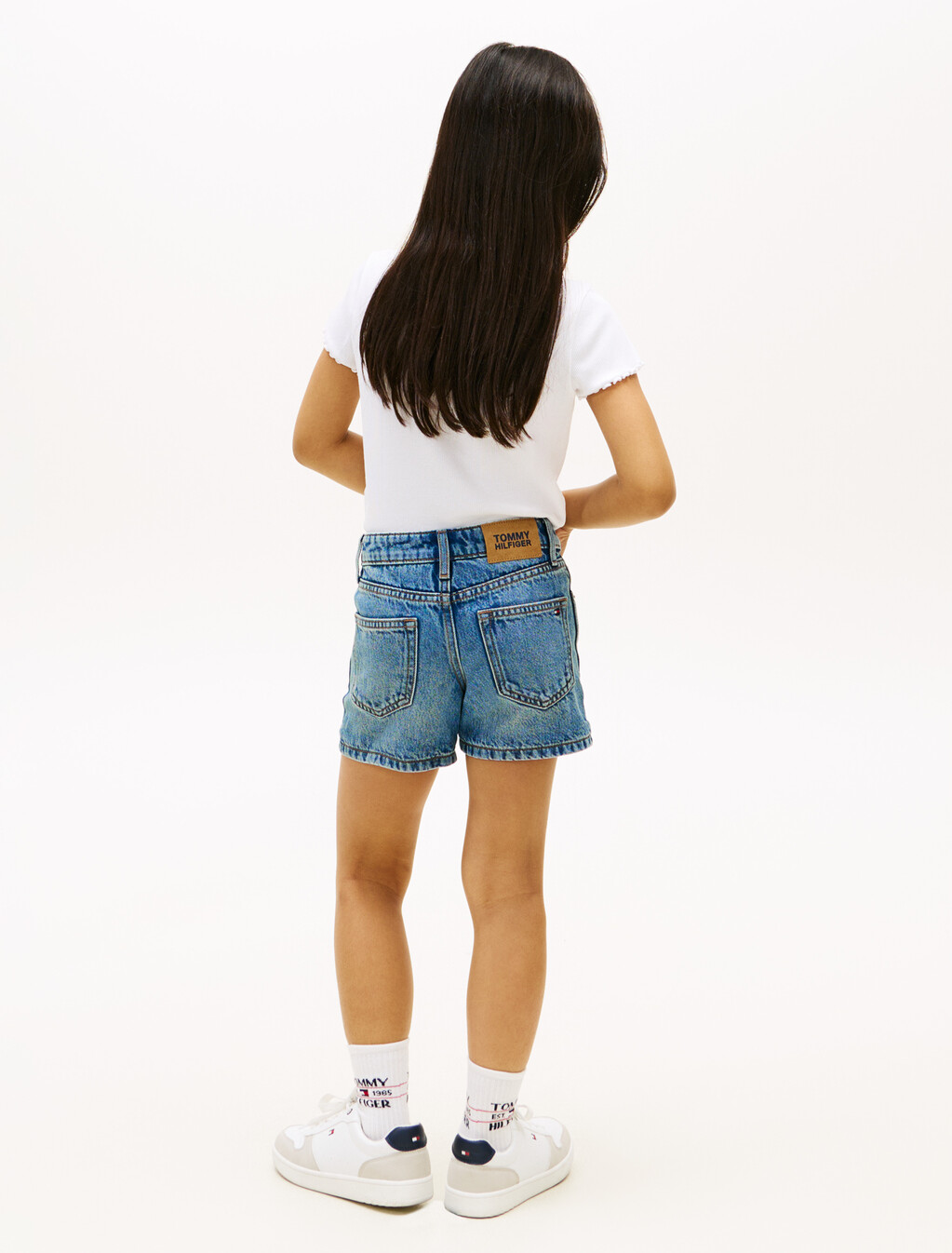 Faded Skinny Denim Shorts, Mediumused, hi-res