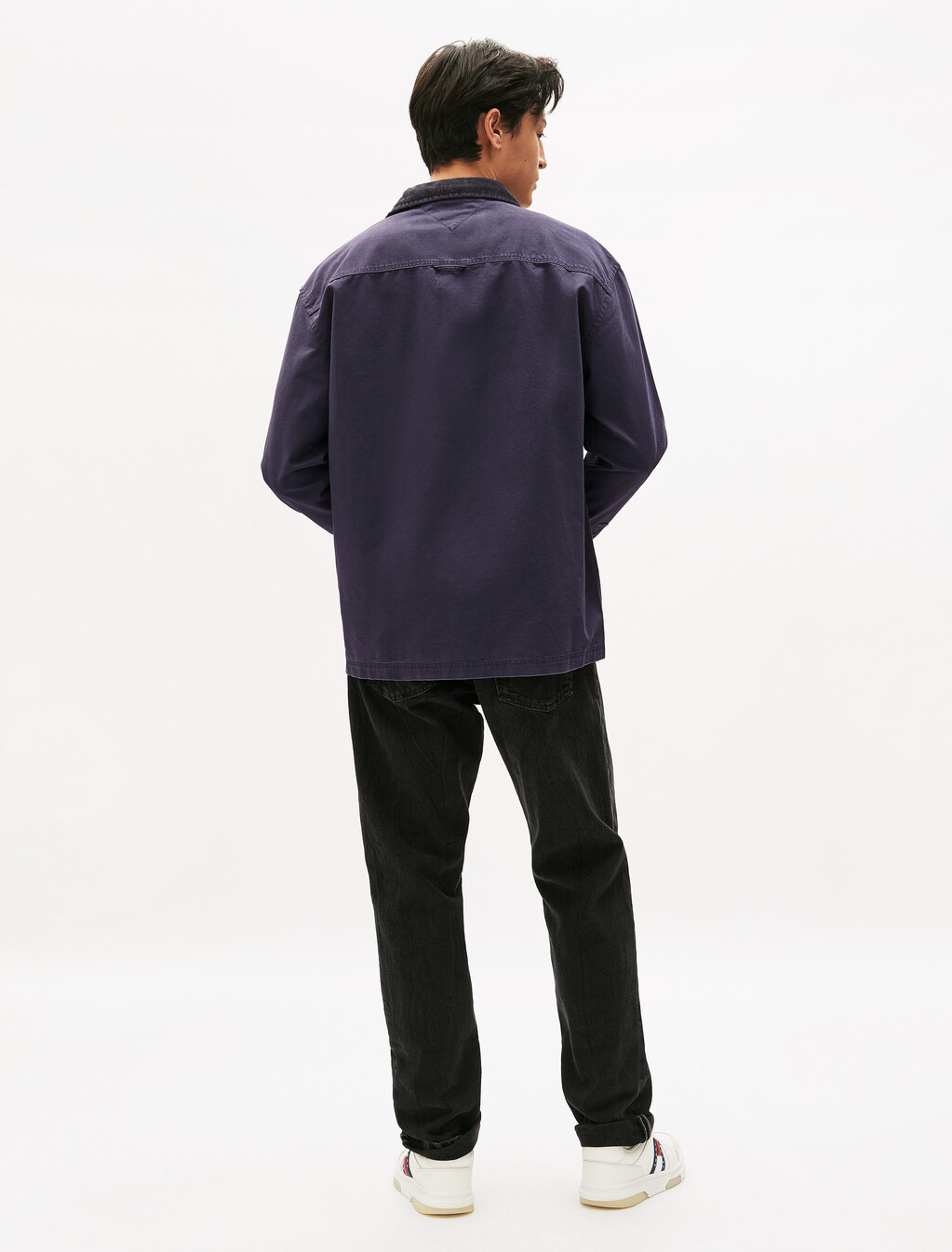 Canvas Corduroy Overshirt, Washed Black, hi-res