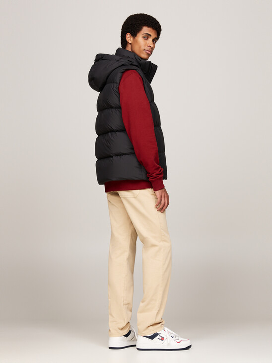 Down Hooded Zip-Thru Vest