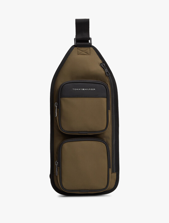 Metal Logo Crossbody Sling Bag