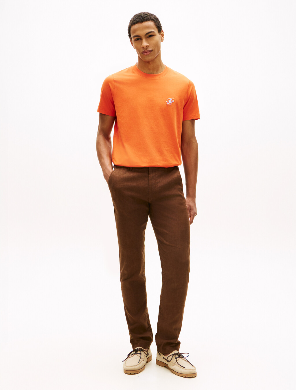 Logo Embroidery Jersey T-Shirt, Brilliant Orange, hi-res