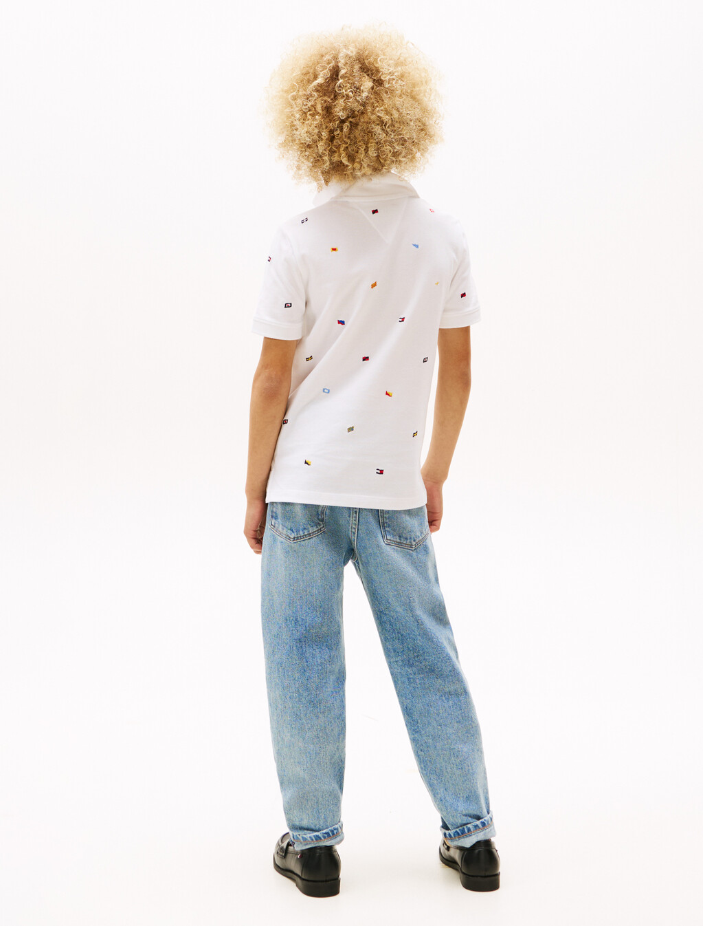 Hilfiger Flag Polo Shirt, White, hi-res