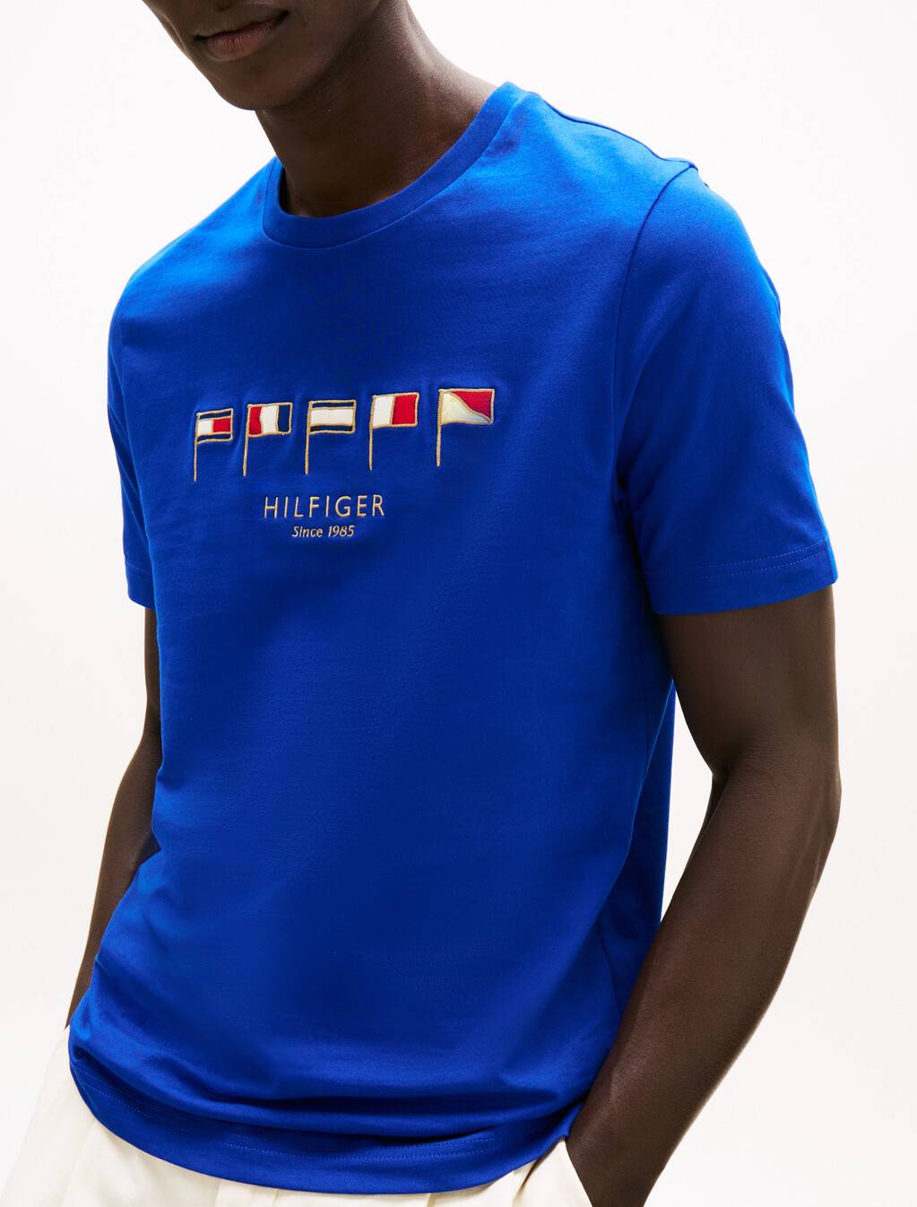 Hilfiger 多旗幟圖案 T 恤, Wedge Blue, hi-res