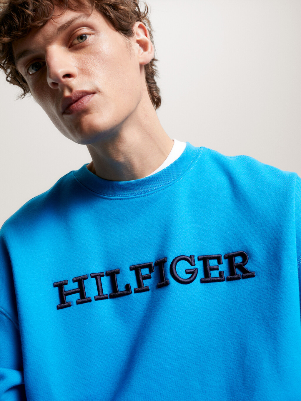 Hilfiger Monotype Archive Fit Sweatshirt, Cerulean Aqua, hi-res