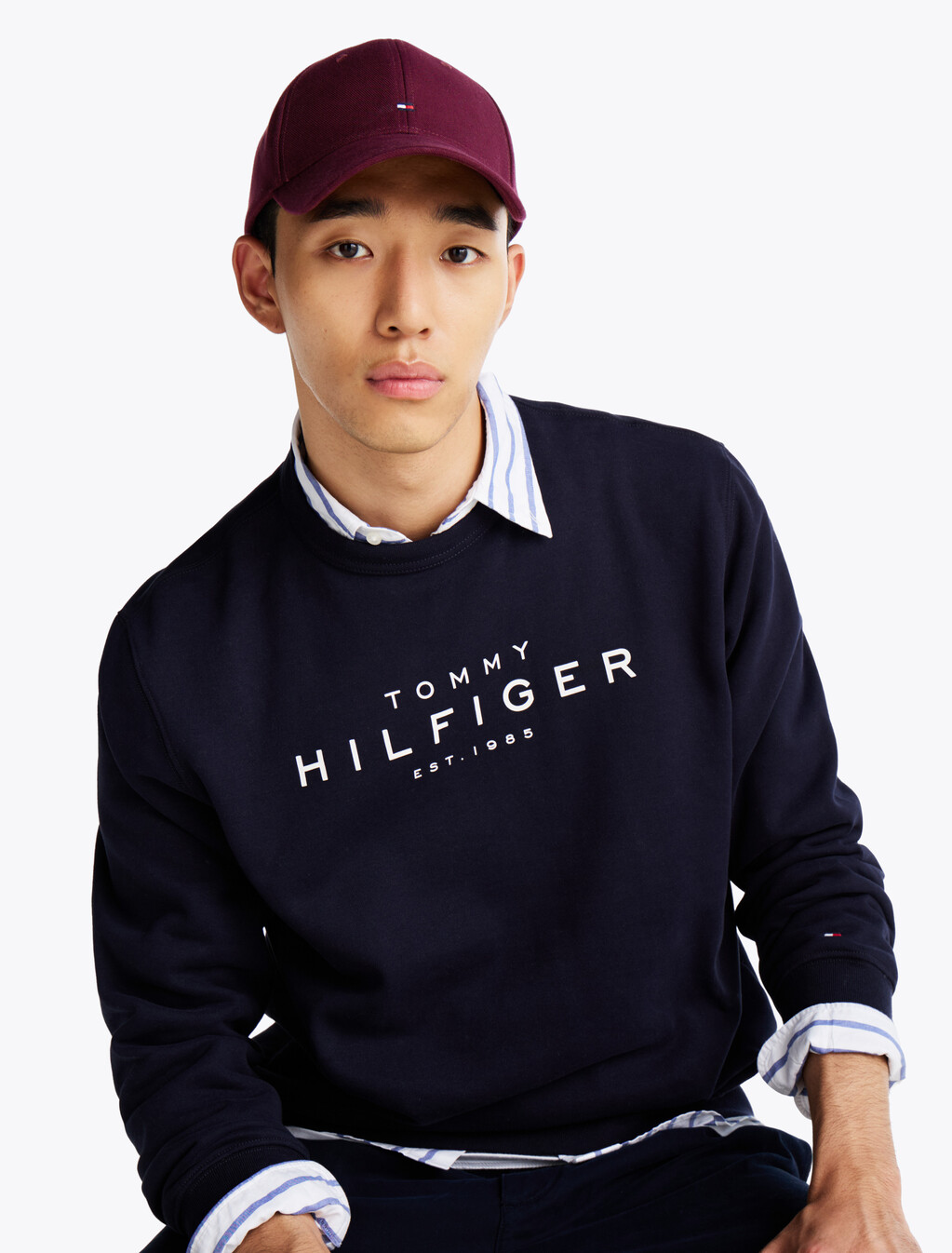 Hilfiger Flag Six-Panel Baseball Cap, Raspberry Truffle, hi-res