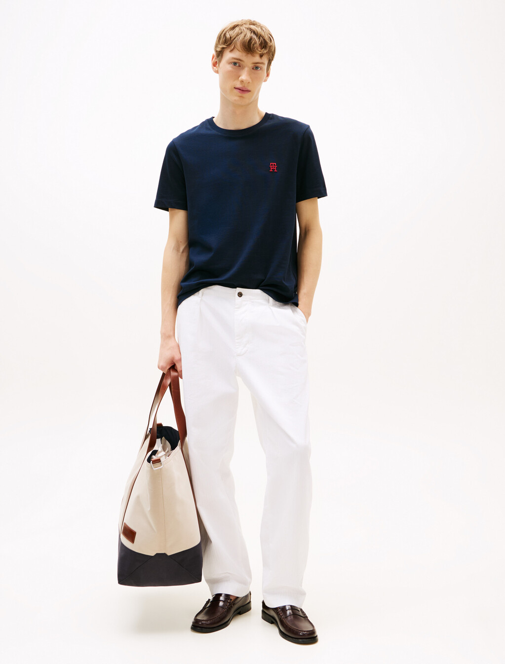 Contrast TH Monogram Embroidery T-Shirt, Desert Sky, hi-res