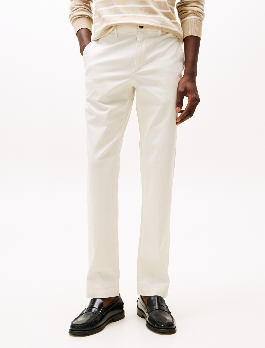 Denton Straight Leg Chinos, Ivory Silk, hi-res