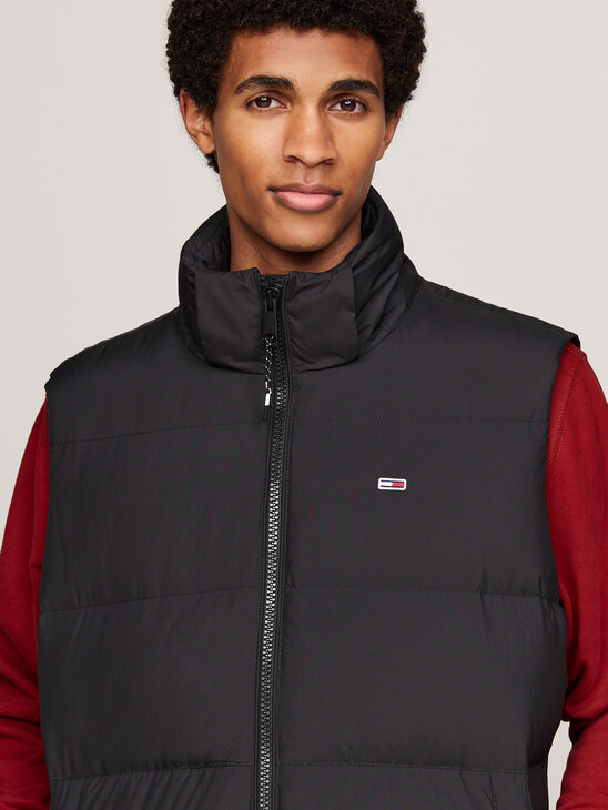 Down Hooded Zip-Thru Vest