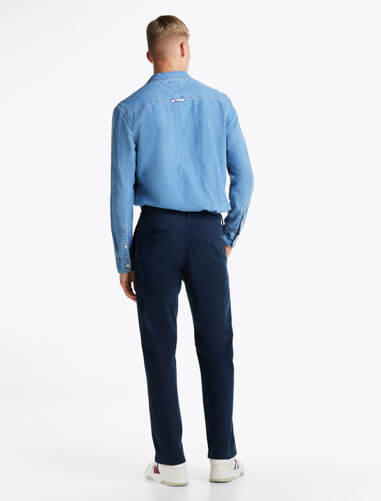 Cotton Twill Straight Leg Chinos