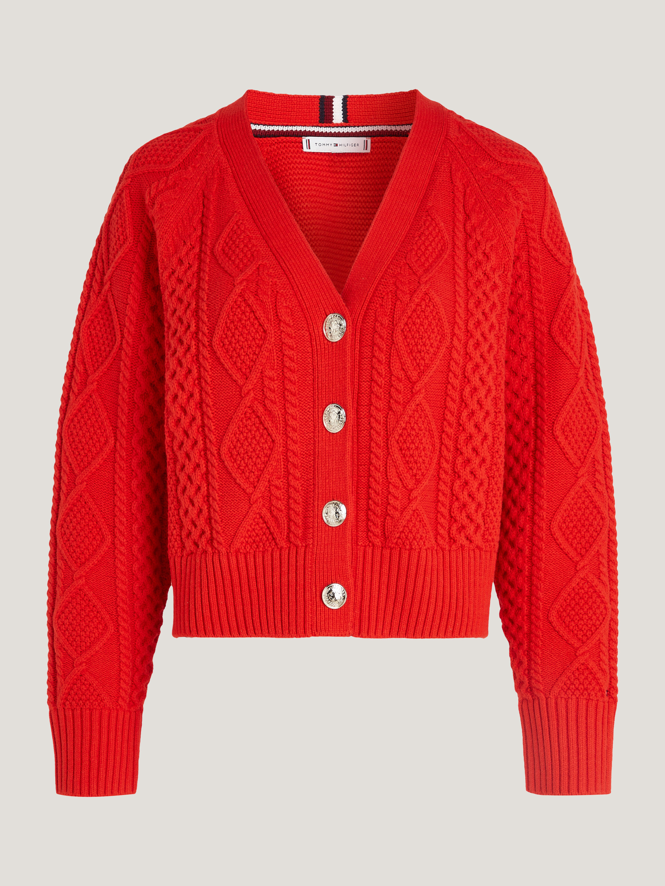 Tommy hilfiger red cardigan store