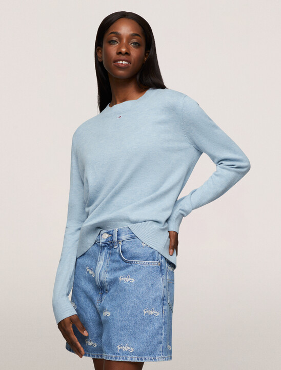 Essential Crewneck Cotton Viscose Sweater