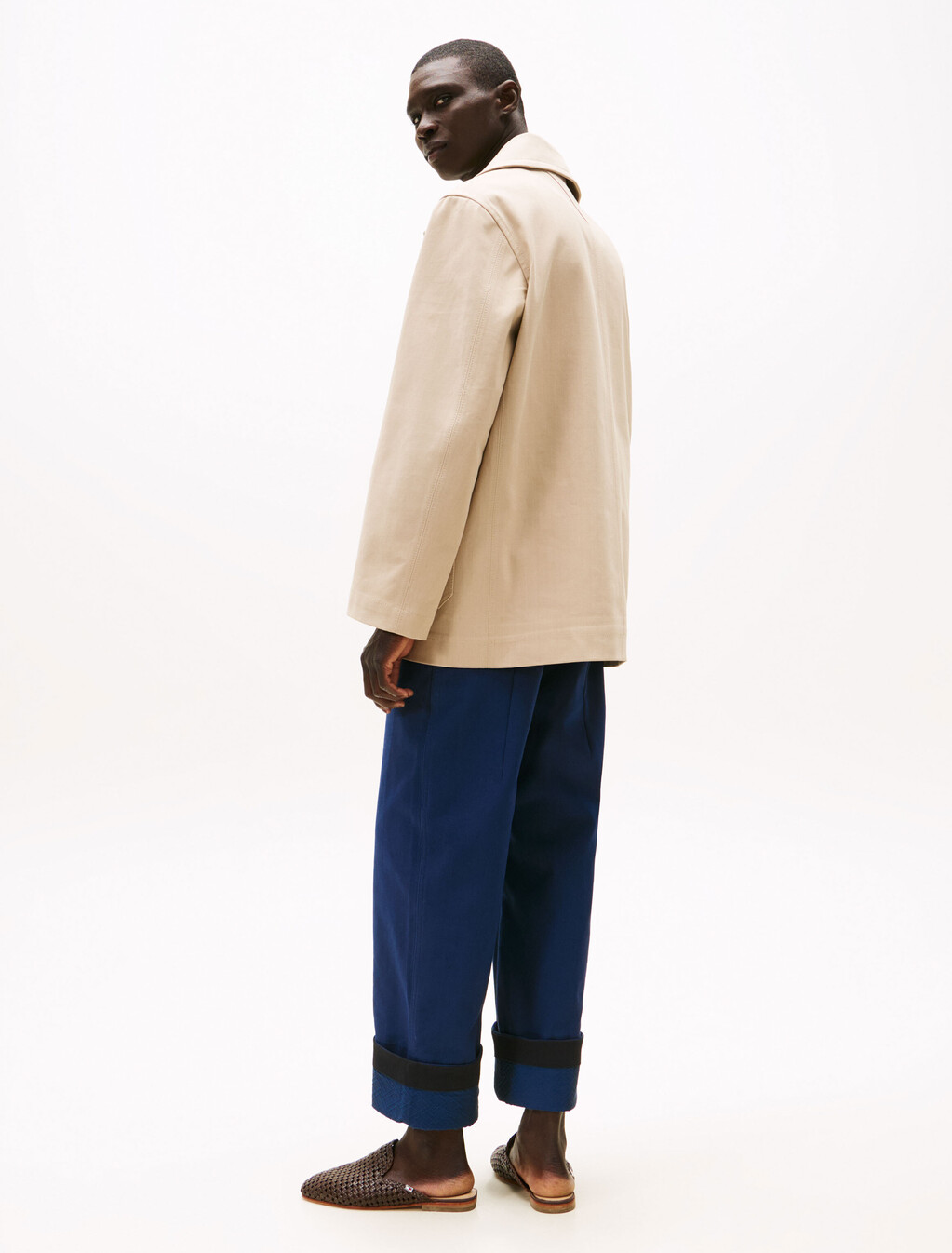 The Runway Collection Oversized Double Breasted Peacoat, Beige, hi-res