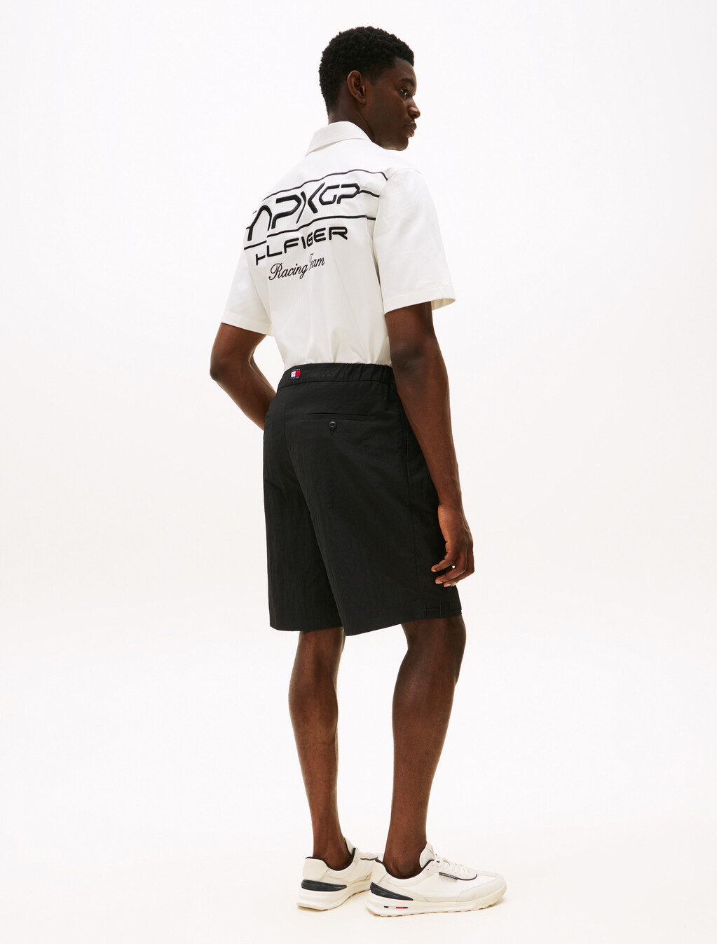 The APXGP Collection Tonal Embroidery Shorts, Black, hi-res