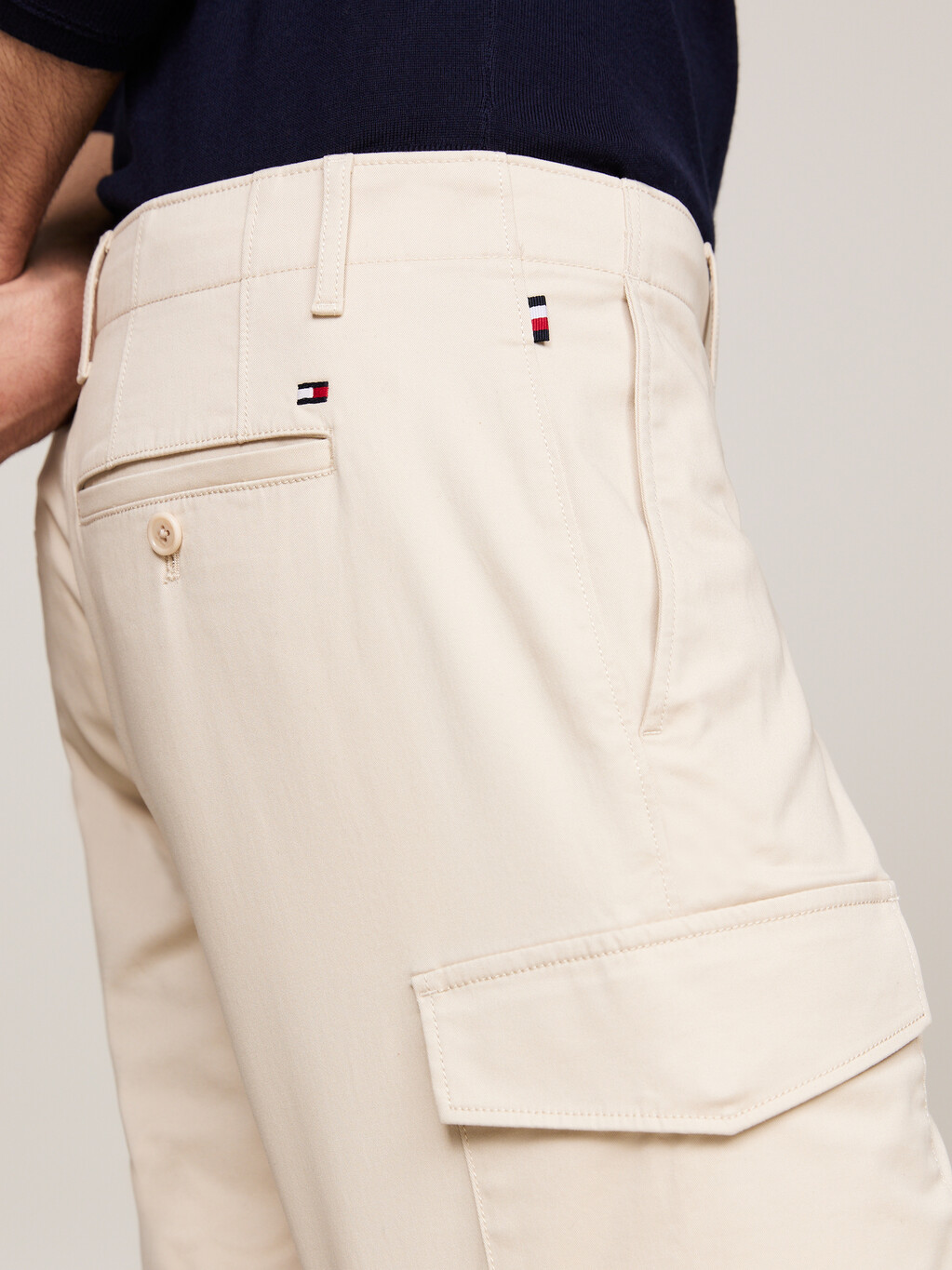 Twill Cargo Pocket Shorts, Classic Beige, hi-res