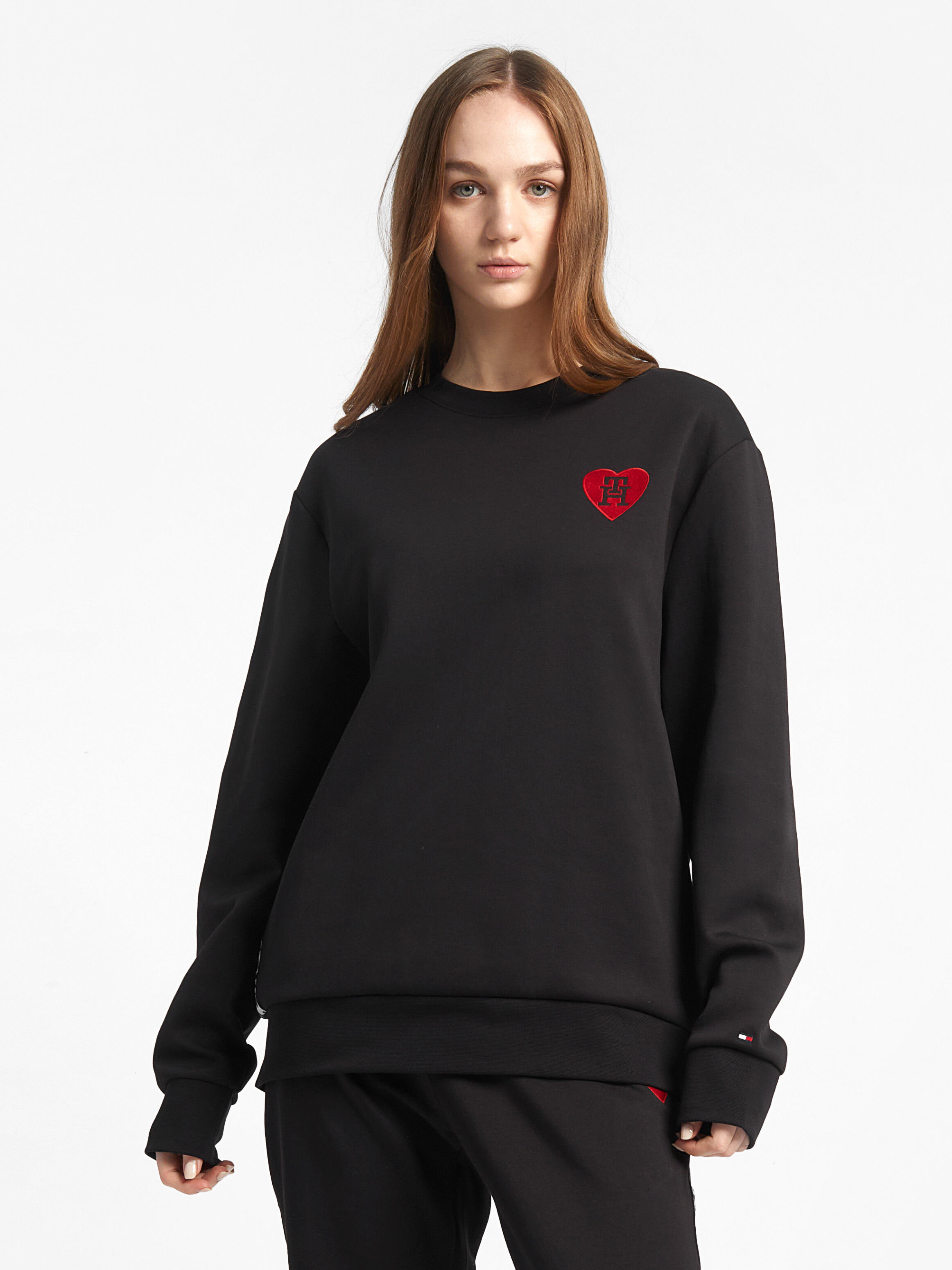 Valentine S Day Crew Neck Sweatshirt black Tommy Hilfiger