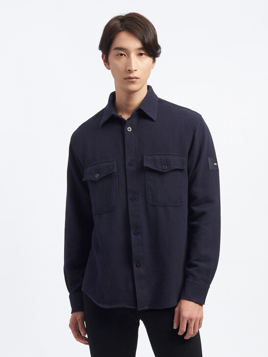 RELAXED FIT BRUSHED COTTON OVERSHIRT