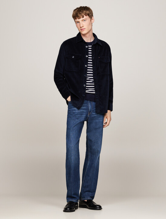 Embroidery Relaxed Corduroy Overshirt