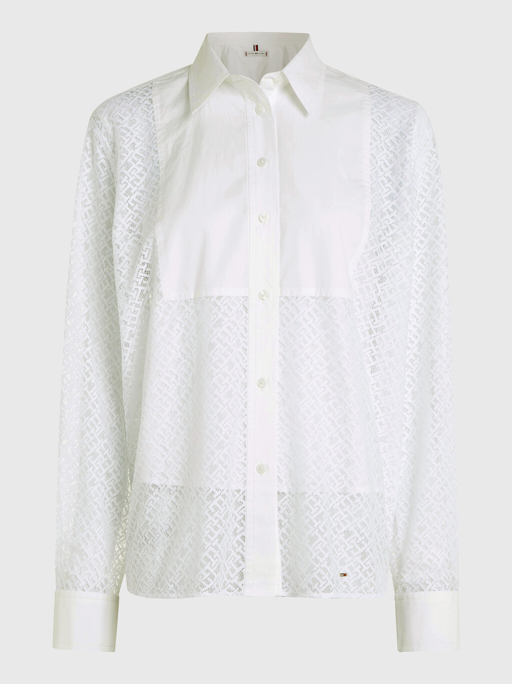 Monogram 蕾絲寬鬆版型裇衫, Th Optic White, hi-res
