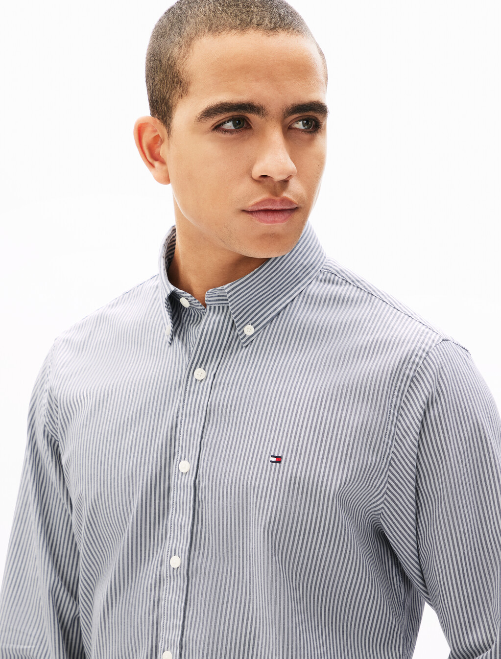 Oxford Stripe Long Sleeve Shirt, Desert Sky / Stripes, hi-res