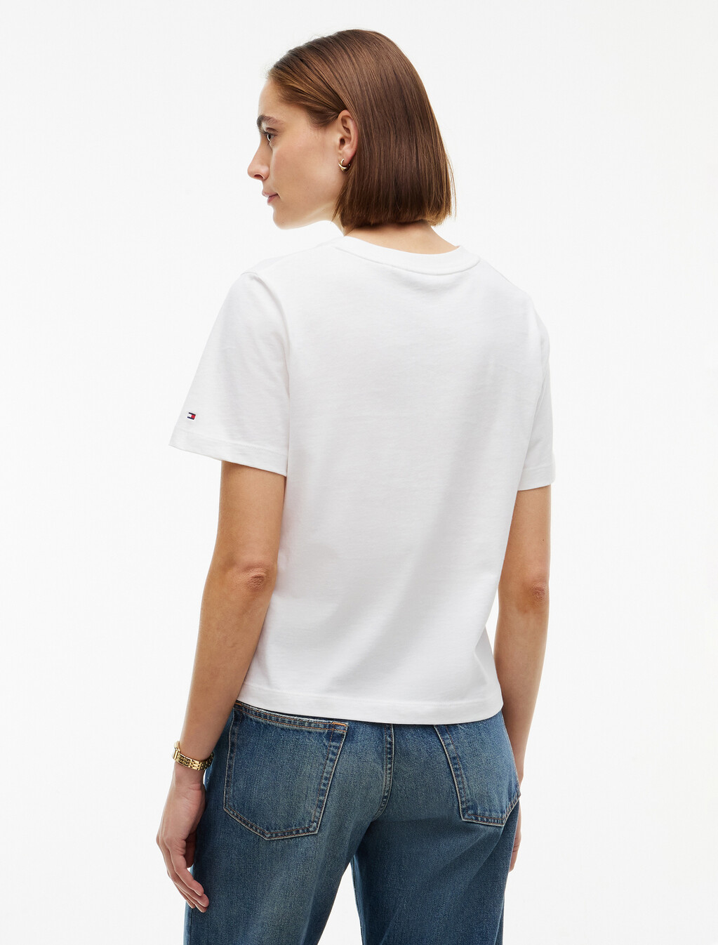 Logo Jersey Crew Neck T-Shirt, Ecru, hi-res