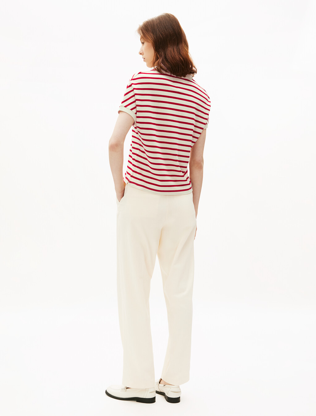 Relaxed Polo Shirt, Calico/Primary Red M Stp, hi-res