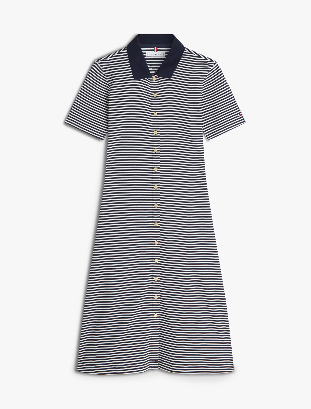 Asia Fit Fit & Flare Midi Dress, Small Brt Stp Dark Night  / Ecru, hi-res