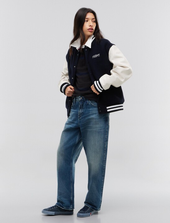 Tommy Hilfiger x FRGMT Pebble Grain Leather Varsity Jacket