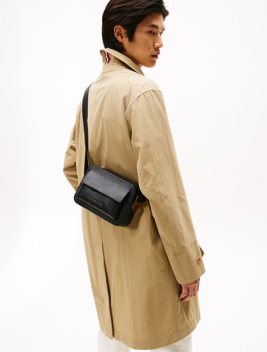 Casual Preppy Leather Crossbody Bag