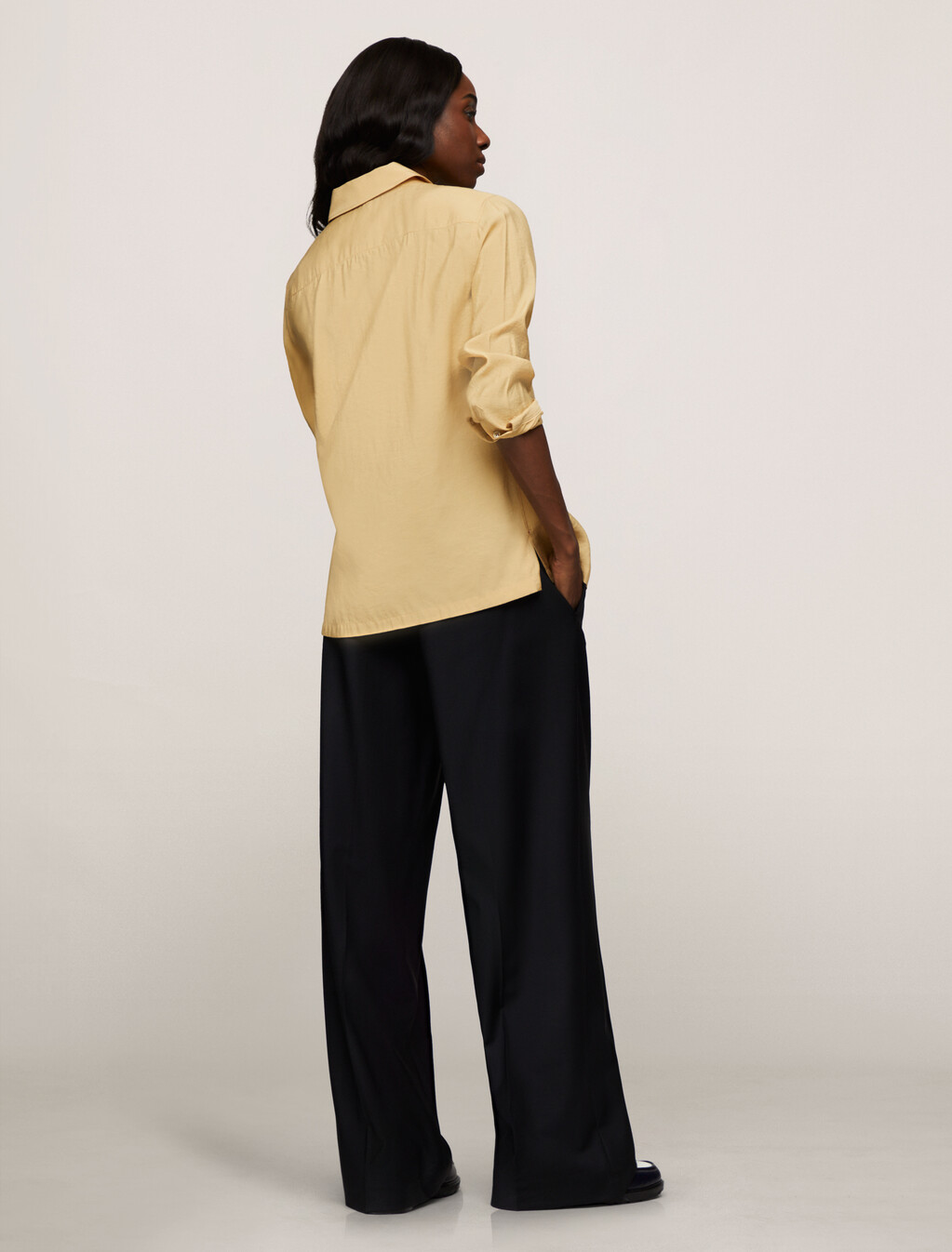 Modal Fluid Relaxed Shirt, Beechwood, hi-res