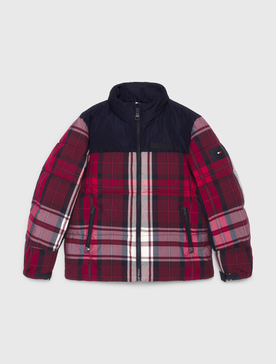 Boys Tommy Tartan Puffer Jacket