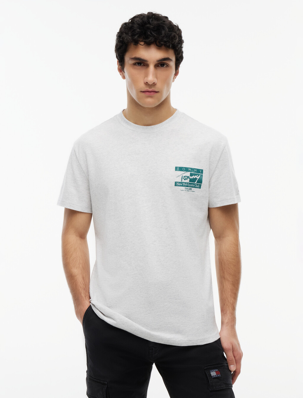 Flag Graphic Print T-Shirt, Ice Grey Heather, hi-res