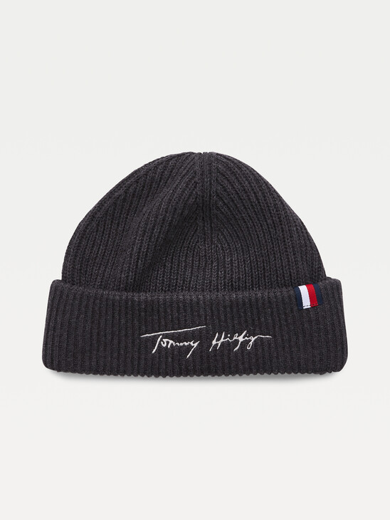 Signature Embroidery Rib-Knit Beanie Signature Embroidery Rib-Knit Beanie